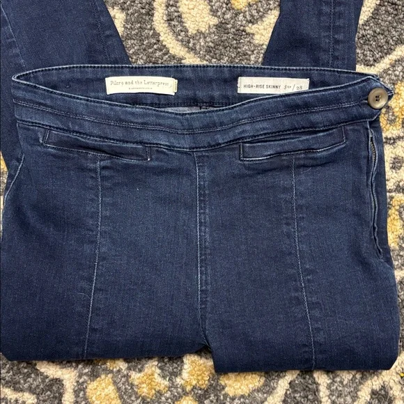 Pilcro and the Letterpress Anthropologie Dark Blue Skinny Jeans - Picture 5 of 8